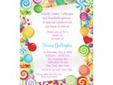 Candyland Birthday Invitation Wording Personalized Candy theme Birthday Party Invitations