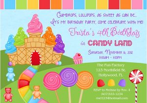 Candyland Birthday Party Invitation Ideas Candyland Party Invitations Cake Ideas and Designs