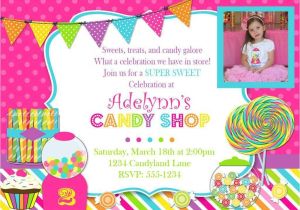Candyland Birthday Party Invitation Ideas Candyland theme Party Invitations A Birthday Cake