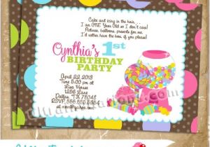 Candyland Party Invitation Wording Candyland Birthday Party Invitations Printable Digital or