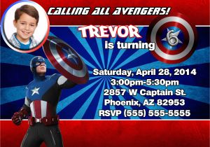 Captain America Birthday Invitation Template Captain America Birthday Invitations Kustom Kreations
