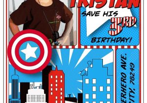 Captain America Birthday Invitation Template Captain America Birthday Party Invitation Ideas Bagvania