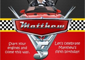 Car themed Birthday Invitation Card Birthday Invitation Templates Disney Cars Birthday