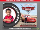Car themed Birthday Invitation Card Disney Cars 7×5 In Birthday Party Invitation with Free