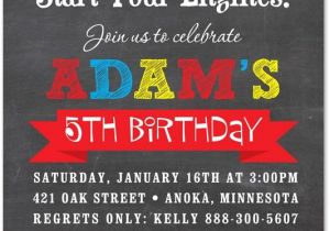 Car themed Birthday Invitation Wording Boy Birthday Invitations Red Race Car Chalkboard Birthday