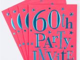 Card Factory Party Invitations 60th Birthday Party Invitation Cards Pack 10