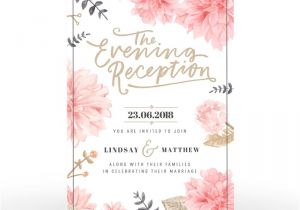 Card Factory Party Invitations Floral Chic Personalised Wedding Invitation evening