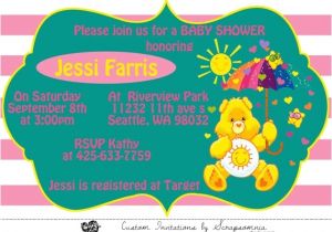 Care Bear Baby Shower Invitations 12 Best Care Bears Images On Pinterest
