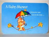 Care Bear Baby Shower Invitations Vintage Care Bear Rainbow Baby Shower Invitations Set Of 4