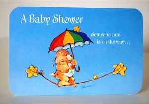 Care Bear Baby Shower Invitations Vintage Care Bear Rainbow Baby Shower Invitations Set Of 4