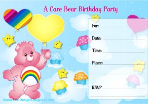 Care Bears Birthday Party Invitations Alana Lee Designs Custom Photo Products with Personality