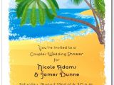 Caribbean Party Invitations Palms On the Shore Tropical Invitations Beach Invitations