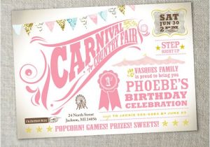 Carnival 1st Birthday Invitations Items Similar to Kids Birthday Party