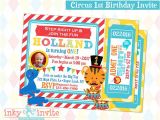 Carnival 1st Birthday Party Invitations Circus 1st Birthday Invite