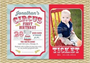 Carnival 1st Birthday Party Invitations Circus First Birthday Invitation Circus Birthday Invite