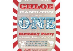 Carnival First Birthday Invitations First Birthday Circus Carnival Party Invitation