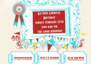 Carnival Party Invitation Wording Birthday Invites Free Printable Carnival Birthday Party