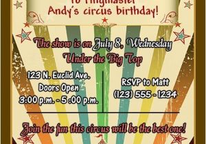 Carnival Party Invitation Wording Circus Party Invitation Wordings