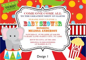 Carnival themed Baby Shower Invitations Baby Shower Invitations Best 10 Vintage Circus Baby