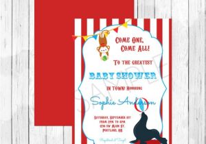 Carnival themed Baby Shower Invitations Carnival Circus themed Baby Shower Invitation Circus