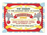 Carnival Ticket Birthday Party Invitations Circus or Carnival Ticket Birthday Invitation Zazzle