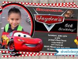 Cars themed Birthday Invitation Card Disney Cars Birthday Invitation Lightening Mcqueen