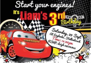 Cars themed Birthday Invitation Cars theme Party Invitations A Birthday Cake