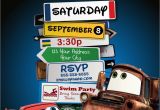 Cars themed Birthday Invitation Template Disney Pixar Cars Lightning Mcqueen Mater Birthday Party