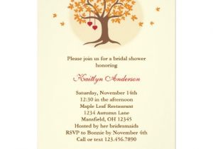 Cash Bridal Shower Invitations Fall Tree Bridal Shower Invitation 5" X 7" Invitation Card