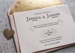 Cash Preferred Wedding Invitation Modern Linear Letterpress Wedding Invitations Invitation