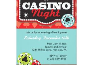 Casino Invites for Parties Casino Night Party Invitations Zazzle Com