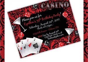 Casino Invites for Parties Casino Party Invitations Casino Blush by