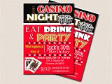 Casino Invites for Parties Casino theme Party Surprise Birthday Party Printable 30th