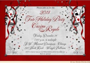 Casino Night Holiday Party Invitations Casino Royale Holiday Party Invitations James Bond Style