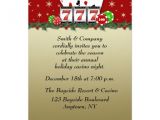 Casino Night Holiday Party Invitations Personalized Las Vegas Party Invitations