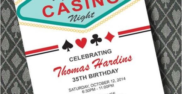 Casino Party Invitations Templates Free Diy Vegas Casino Night Invitation Template From