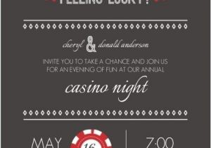 Casino Party Invitations Templates Free Red and Gray Feeling Lucky Dice Poker Night Invitation