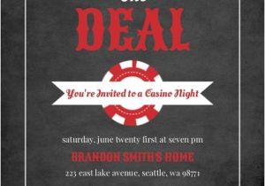 Casino theme Party Invitations Template Free Black and Red Casino Chips Casino Night Invitation Poker