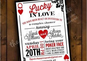 Casino themed Wedding Invitations Printable Bridal Shower Invitation Design Lucky In Love