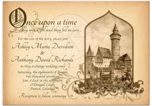 Castle Wedding Invitations Design Fairy Tale Castle Wedding Invitation Medieval once Upon A Time
