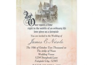 Castle Wedding Invitations Design Fairytale Storybook Page Castle Wedding Invitation Zazzle