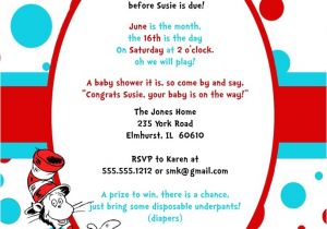 Cat In the Hat Baby Shower Invites Cat In the Hat Baby Shower Invitations