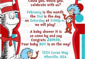 Cat In the Hat Baby Shower Invites Dr Seuss Cat In the Hat Baby Shower Invitation by