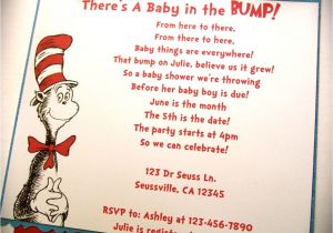 Cat In the Hat Baby Shower Invites Dr Seuss Cat In the Hat Inspired Baby Shower or Birthday
