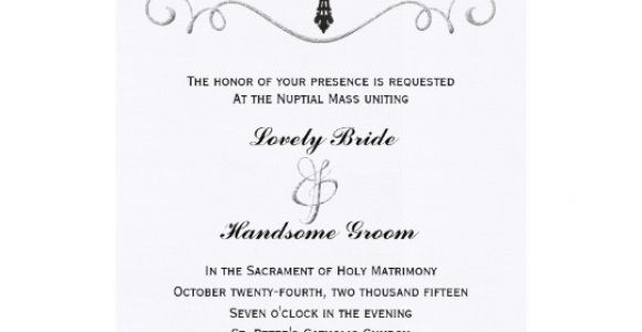 Catholic Wedding Invitation Template Elegant Celtic Cross Catholic Wedding Invitation Zazzle Com