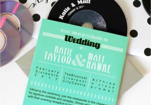 Cd Wedding Invitations Retro Cd Sleeve Wedding Invitations by Vanilla Retro
