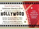 Celebrity Party Invitations 40th Birthday Ideas Hollywood Birthday Invitation