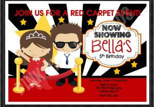Celebrity Party Invitations Red Carpet Birthday Party Invitations Drevio Invitations