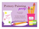Ceramic Painting Party Invitations 361 Craft Party Invitations Craft Party Announcements