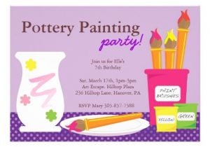 Ceramic Painting Party Invitations 361 Craft Party Invitations Craft Party Announcements